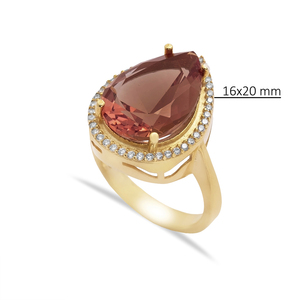 Zultanit CZ Oval Silver Cluster Anillo de mujer Hecho a mano Turco Venta al por mayor 925 Joyería de plata esterlina - Product Image 6
