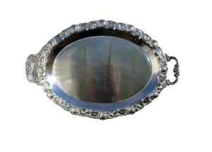 Plateau rond de haute qualité en laiton métallique de qualité supérieure conception complexe utiliser plateau de service pour les centres de table au meilleur taux - Product Image 2