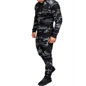 Ensemble de survêtements à imprimé bouffant sans ourlet brut ensemble de survêtements pour hommes pantalon de survêtement évasé empilé pantalon de survêtement et ensemble de sweat à capuche - Product Image 3