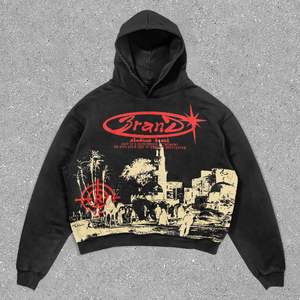 Venta al por mayor nuevo diseño de impresión personalizada 400 GSM algodón hombres Sudadera con capucha y sudaderas transpirable Streetwear pulóver sudaderas con capucha - Product Image 6