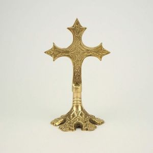 Crucifijo y Altar Cruzado Hecho a Mano en India, Adorno Decorativo para Bodas y Navidad, Increíble Altar de Latón y Elegante Crucifijo, Gran Venta - Product Image 6
