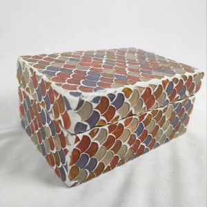 Joyero de mosaico único hecho a mano, azulejos de cristal coloridos, artesanías de vidrio para decoración del hogar o regalo, venta al por mayor - Product Image 1