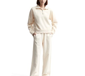 Sweat à capuche à demi-zip lourd, best-seller, nouvelle mode, uni, polyester et coton, col à capuche, vêtements d'hiver, sweat à capuche pour femmes - Product Image 4