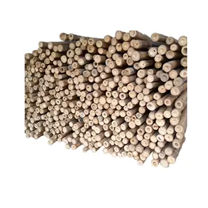 All'ingrosso pali di bambù di bambù di spessore naturale giallo pali 100% bambù naturale dal Vietnam