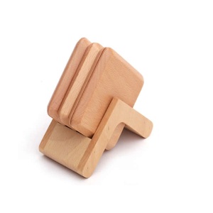 ชุดที่รองแก้วไม้หกชิ้นทำจากไม้วัสดุไม้และเป็นมิตรกับสิ่งแวดล้อม - Product Image 1
