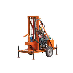 Foreuse hydraulique diesel portable sur roues pour la construction de puits d'eau, les travaux de forage et les prélèvements de sol - Product Image 3