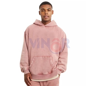 French Fleece Fabric Solid Oversized Pullover Hoodie Embroidered Streetwear Men <b>Women</b> 100% Cotton Winter <b>Thermal</b> Screen Printed - Product Image 6
