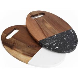 Suministro directo de fábrica Forma redonda Mármol de calidad superior y utensilios de cocina hechos de madera Bloques para cortar a precios competitivos - Product Image 6