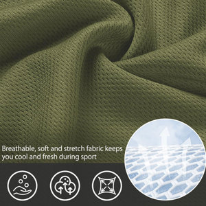 <b>Men's</b> Lightweight Gym Workout <b>Shorts</b> Casual Athletic <b>Shorts</b> for Running Training with <b>Zip</b> <b>Pockets</b> Towel Loop Pattern Decoration - Product Image 6