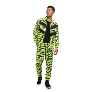 Slim Fit mode ajusté imprimé équipe noir Gym survêtement pour hommes vêtements de Sport sweatwear deux pièces blanc Sport survêtement hommes - Product Image 2