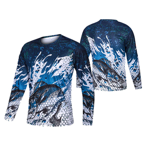 Sun Protection <b>Moisture</b> <b>Wicking</b> Cotton Polyester Fishing wear Men's Long Sleeve Mesh Fishing <b>shirts</b> - Product Image 5