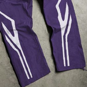 กางเกงซับเหงื่อผ้าฝ้ายเทอร์รี่สำหรับผู้ชายโอเวอร์ไซส์พิมพ์ลายเอวกลางสไตล์ลำลอง - Product Image 5