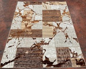 Tapis turc moderne en polypropylène tissé à la machine, haute qualité, jute, résistant aux taches, poils longs, abstrait, chambre à coucher, maison - Product Image 1