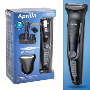 Rasoir électrique USB avec lames rotatives et grille de coupe interchangeables pour le visage et le corps, lavable, interface en allemand - Product Image 2