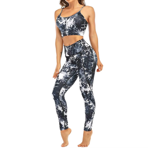 Conjuntos de Yoga para Mujer con Logotipo Personalizado, Diseño Sólido Impermeable, Cintura Elástica, Conjunto de 2 Piezas para Gimnasio y Fitness - Product Image 1