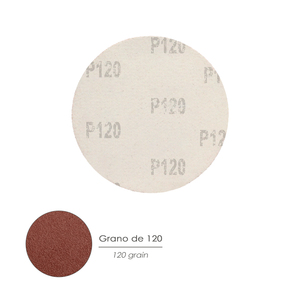 Disco Abrasivo di Ricambio con Velcro per Smerigliatrice O/ 115 mm. Grano 120 (10 Pezzi) - Product Image 3