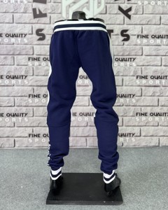 Directo de fábrica personalizado OEM 100% algodón Jogger pantalones botón decoración acanalado plano moda Casual deportes al aire libre pantalones de rayas laterales - Product Image 3