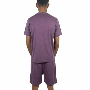 Conjunto de Ropa Urbana de Verano para Hombre, 2 Piezas, Camiseta de Manga Corta con Cuello Redondo y Estampado de Letras, y Pantalones Cortos Transpirables de Felpa - Product Image 2