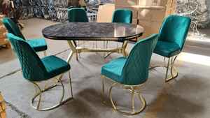 Ensembles de salle à manger modernes et convertibles de luxe, meubles élégants en bois et en métal pour la maison, l'hôtel, le restaurant, les villas et les espaces de vie - Product Image 5