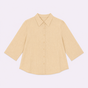 <b>Linen</b> Shirt-Simple Fashion <b>Top</b> 100% <b>Linen</b> Fabric - Product Image 1