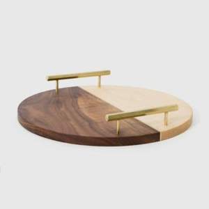 Premium Quality Mango <b>Wood</b> Serving Tray with Handle Hot <b>Sale</b> Wooden <b>Carved</b> Trays for Serving from Indian Manufacturer - Product Image 3