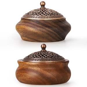 Brûleur de Bakhoor en bois de santal artisanal traditionnel pour l'encens, diffusion douce de la fumée, ambiance domestique, relaxation, utilisation dans les salles de prière - Product Image 4