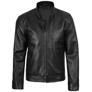 2026 OEM New Premium Genuine Black Cowhide Leather <b>Jackets</b> For Men's 100% High Quality Low MOQ <b>Plus</b>-<b>Size</b> Winter Fashion <b>Jackets</b> - Product Image 1