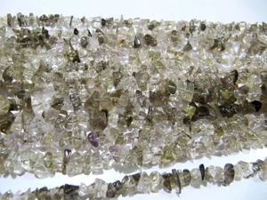 Quartz fumé naturel perles à facettes puce 6 à 10mm gradué meilleure qualité 34 pouces brin noir éminent bijou - Product Image 5