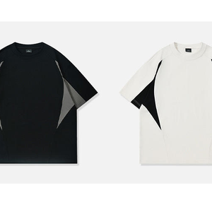 Camiseta de Baloncesto para Hombre, 220GSM, Paneles Sólidos, 100% Algodón, Transpirable, de Secado Rápido, Antiarrugas, Cuello Redondo, Estilo Urbano, Hombros Caídos - Product Image 6