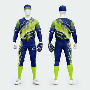 100% Polyester Material Made Heat Transfer Printed Short Sleeve <b>Baseball</b> Uniform Set Quick Dry & Breathable New Design 2026 - Product Image 2