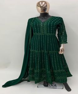 Designer Georgette Embroidery Sequence Work Salwar Kameez Suit Party Wear Wholesale Price Ethnic Garment - Product Image 5