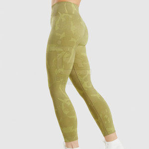 Las mallas de entrenamiento para mujer más vendidas, transpirable, 100% de algodón, cintura media, impresión por sublimación personalizada - Product Image 3