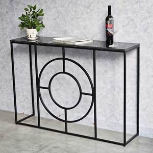 KEDI CST023 Minimalist Decorative <b>Table</b> with Iron Frame and Stone Top for Living Room Hotel Bedroom <b>Storage</b> Furniture - Product Image 3