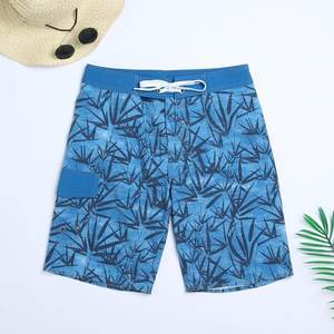 Short de bain décontracté pour homme 100 % coton, taille mi-haute, fermeture éclair, séchage rapide, printemps-été, poches imperméables, avec doublure en maille - Product Image 1