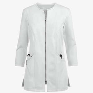 Blouse de laboratoire longue pour médecin, uniforme de travail, tissu polyester/coton, durable et respirant, doux, facile d'entretien, blanc - Product Image 6