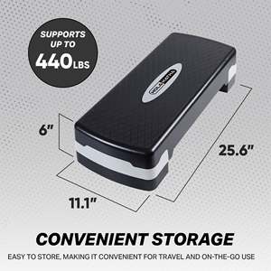 Stepper Portatile HolaHatha con Altezza Regolabile, Piattaforma per Esercizi Aerobici, Attrezzatura Fitness in Materiale ABS - Product Image 2