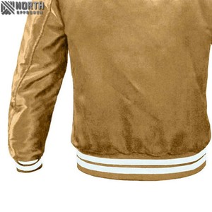 Blouson aviateur d'hiver en satin à la mode personnalisé patchwork pour hommes vente en gros prix bon marché pour femmes blouson baseball de couleur unie pour hommes - Product Image 5