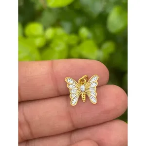 Colgante de Mariposa en Plata de Ley 925, Hecho a Mano, Inspirado en la Naturaleza, Joyería Fina, Proveedor Mayorista - Product Image 1