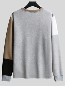 เสื้อสเวตเชิ้ตคอกลมหลากสีสไตล์สตรีทแวร์สำหรับผู้ชาย ผ้าฝ้ายฟลีซคุณภาพสูง เสื้อสเวตเชิ้ตผู้ชาย - Product Image 3