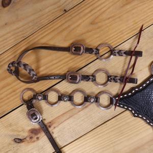 Premium 100% Leather Western Horse Headstall and Breastplate Set Fully Customized Wholesale Equestrian Tack Supplier from India - Product Image 3