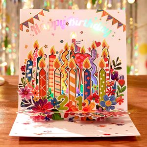 Bougie musicale <span class=keywords><strong>d</strong></span>'<span class=keywords><strong>anniversaire</strong></span> soufflable, carte musicale 3D pop-up avec lumière LED et musique <span class=keywords><strong>d</strong></span>'<span class=keywords><strong>anniversaire</strong></span> - Product Image 3