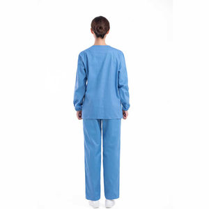 Best Quality Polyester Cotton Hospital Scrub Suit Set Long Sleeves Nursing Uniform for Women Unisex Printed - Product Image 2