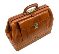 Petit sac médical en cuir véritable de grande capacité de qualité supérieure Sac à main de docteur en cuir imperméable de conception traditionnelle