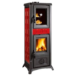 Estufa de Leña GEMMA FORNO .165 Bordeaux de 5 Estrellas y 7.3kW, Calefacción Elegante y Eficiente para el Hogar - Product Image 1