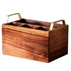 Fantastic Design Caddy Wine Beer & Wooden Cutlery Holder Caddy Utensils & Spoon Stand for <b>Kitchen</b> Tissue Paper Holder - Product Image 1