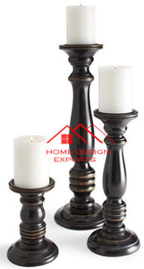 Bougeoir en bois de vente chaude en bois poli pour la maison hôtel et salon Table basse bougeoir en bois - Product Image 5