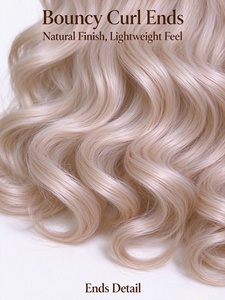 Perruque Light Mi Gold <span class=keywords><strong>Barbie</strong></span> Curl en cheveux humains de qualité supérieure, ondulations rebondissantes, Lace Front, couronne haute, ligne de cheveux naturelle pour usage quotidien - Product Image 6