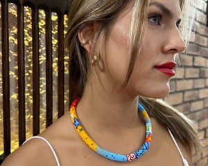 Collier ras du cou en cristal de perles Sodalite 8mm fait main bijoux artisanaux en pierre Sodalite naturelle - Product Image 5