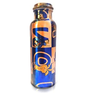 Bouteille d'eau imprimée décorative en cuivre pur de conception pour la vente de verres et de stockage par les exportateurs indiens - Product Image 6