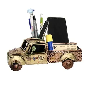 Kamyon kalem standı ve mobil tutucu Metal Showpiece ev dekor için Premium kalite Metal kalemlik standı